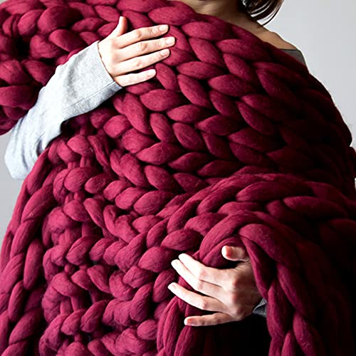 YZJJ Manta de Punto Grueso - Manta de Lana de Punto Grueso Manta de Punto Grueso para Cubrir la Cama para la Cama, Las sillas, para Hacer Yoga, o como Alfombra Cover