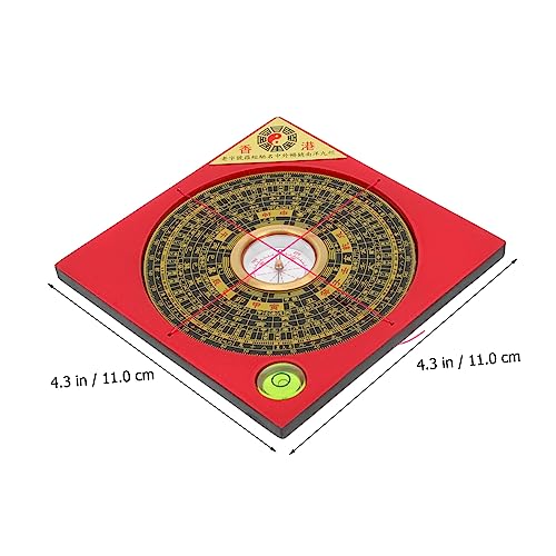 Brújula decorativa estilo retro Feng Shui portátil miniatura 7