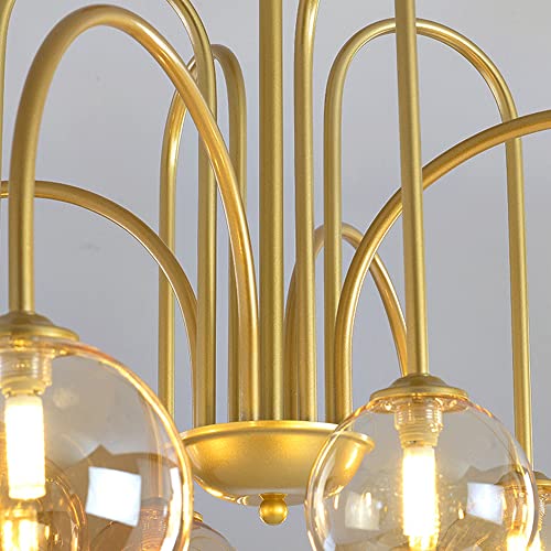 Chandelier postmoderne en verre pour salon et chambre