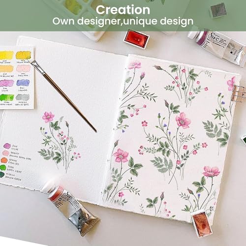Image of Softan Vintage Floral Full Bed Sheets, Cozy Microfiber Flower Printed Sheets with 15 inch Deep Pocket Fitted Sheet & Non-Slip Straps, Patterned Botanical Wildflower Sheets & Pillowcase Set