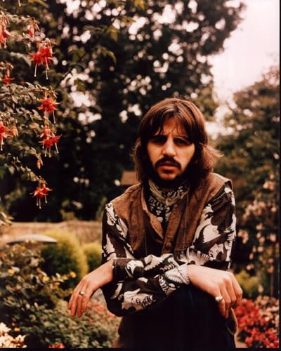 Posterazzi Ringo Starr In Brown Vest In Front Of Flowers