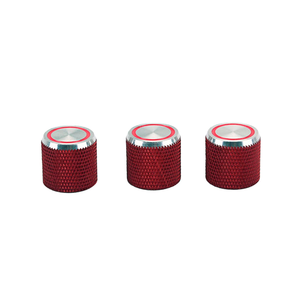 NULYLU Electric Guitar Knobs Set 3 Pack Volume Tone Control Metal Replacement Caps Easy Install 0.74 Inch Gd138