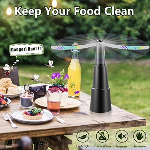 Tafatee Fly Fan For Table Indoor Outdoor Meal Portable Adjustable Table Fly Fan Outside Restaurants Meal Keep For Your Food Clean Black (1 Pack) #TOP1
