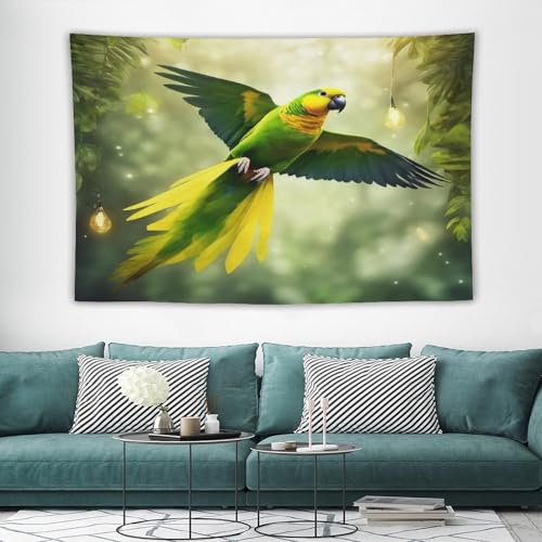 Tapisserie oiseau grand format pour habiller un mur vide