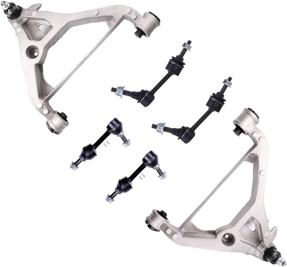 SCITOO 6pcs Suspension Kit 2 Front 2 Rear Stabilizer Sway Bar 2 Lower Control Arm Ball Joint fit for 2003-2005 for Ford Expedition for Lincoln Navigator K80239 K80127