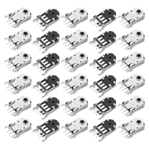 Operitacx Codificador de Ratón Rotatorio de 11 Mm 100 Piezas Codificador Interno de Metal para Reparación y Mantenimiento Durable para Ratones de Juegos y Oficina