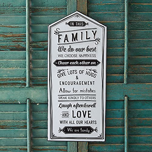 CTW Home Collection 440105 Family Rules Wall Sign