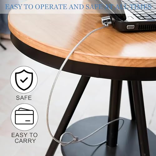 Candado de Seguridad para Computadora Portátil, Cerraduras de Seguridad para Laptop con 2m Cable con Llave,Cable de Seguridad con Cerradura,Candado con Cable para Tableta, Compatible con Portátiles - imagen 7