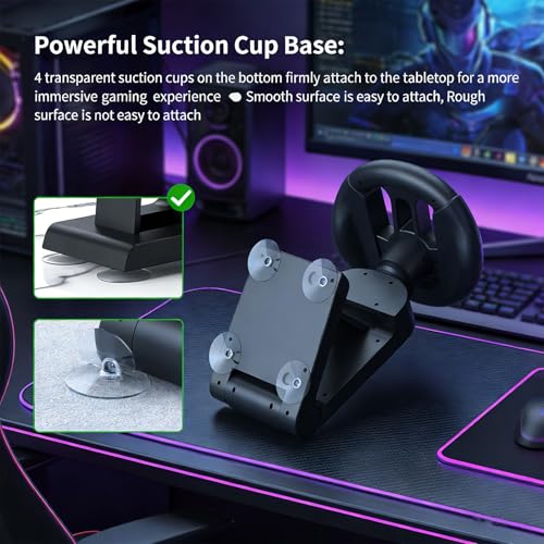 Volante Joy Con Switch antideslizante con ventosa de mesa ajustable 5