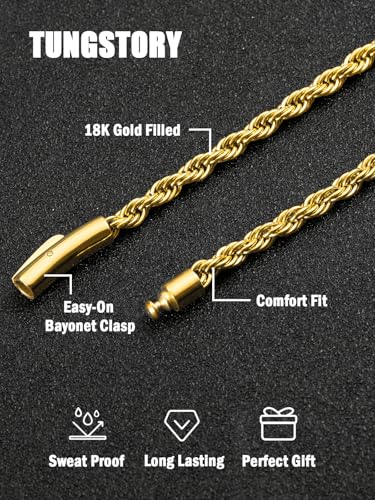 Pulsera de cadena cuerda 4mm para hombre y mujer miniatura 4