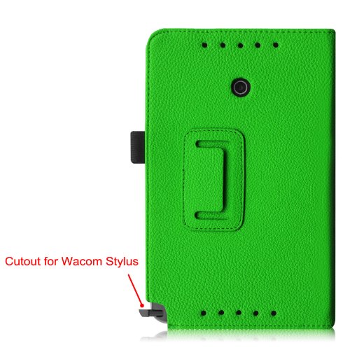 Fintie Premium Vegan Leather Case For Asus Vivotab Note 8 M80Ta Tablet (Windows 8.1) Slim Fit Stand Cover With Stylus Holder – Green #TOP3