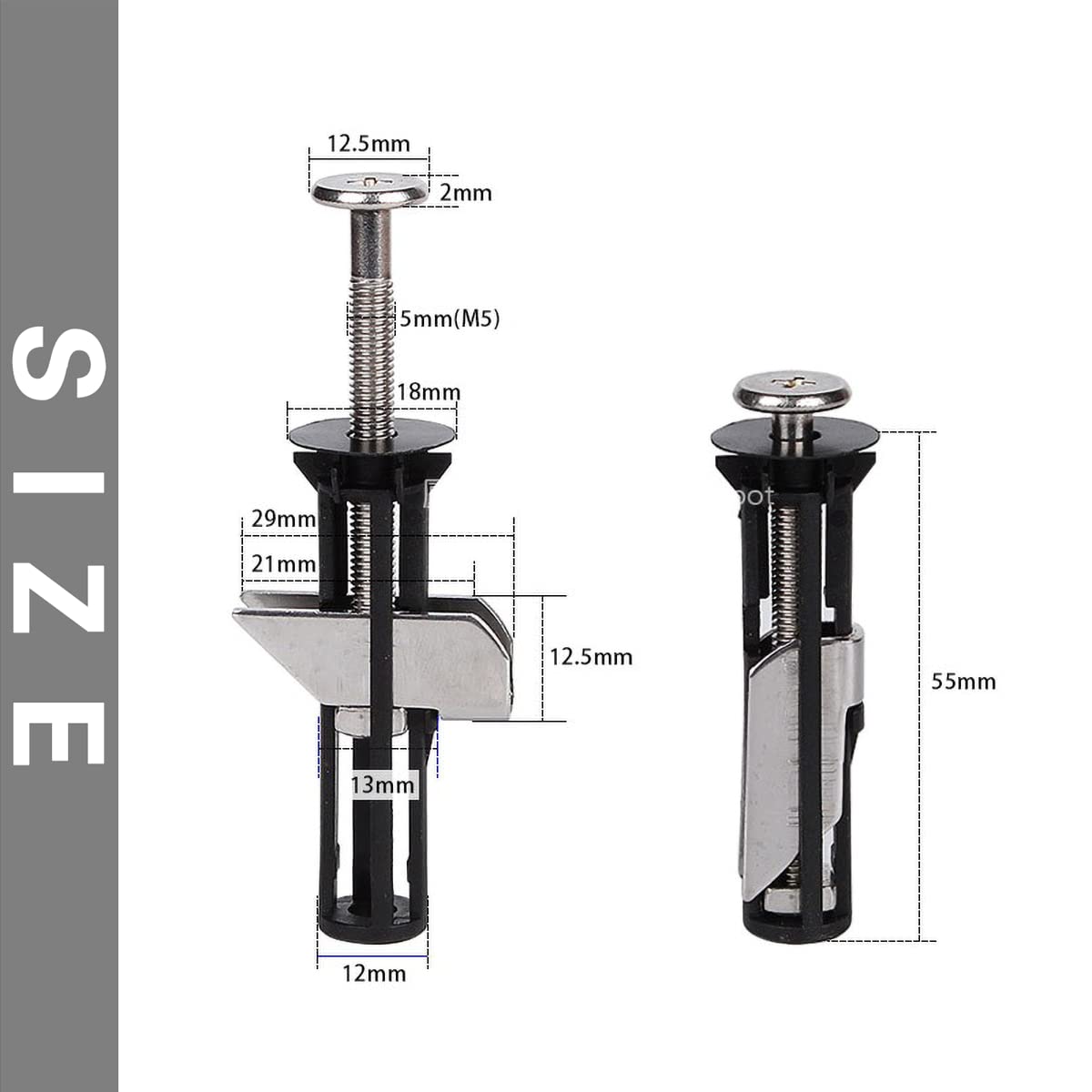 Set Di 2 Bulloni Per Coperchio Del WC, Viti M8 In Acciaio Inox Con - Foto 7