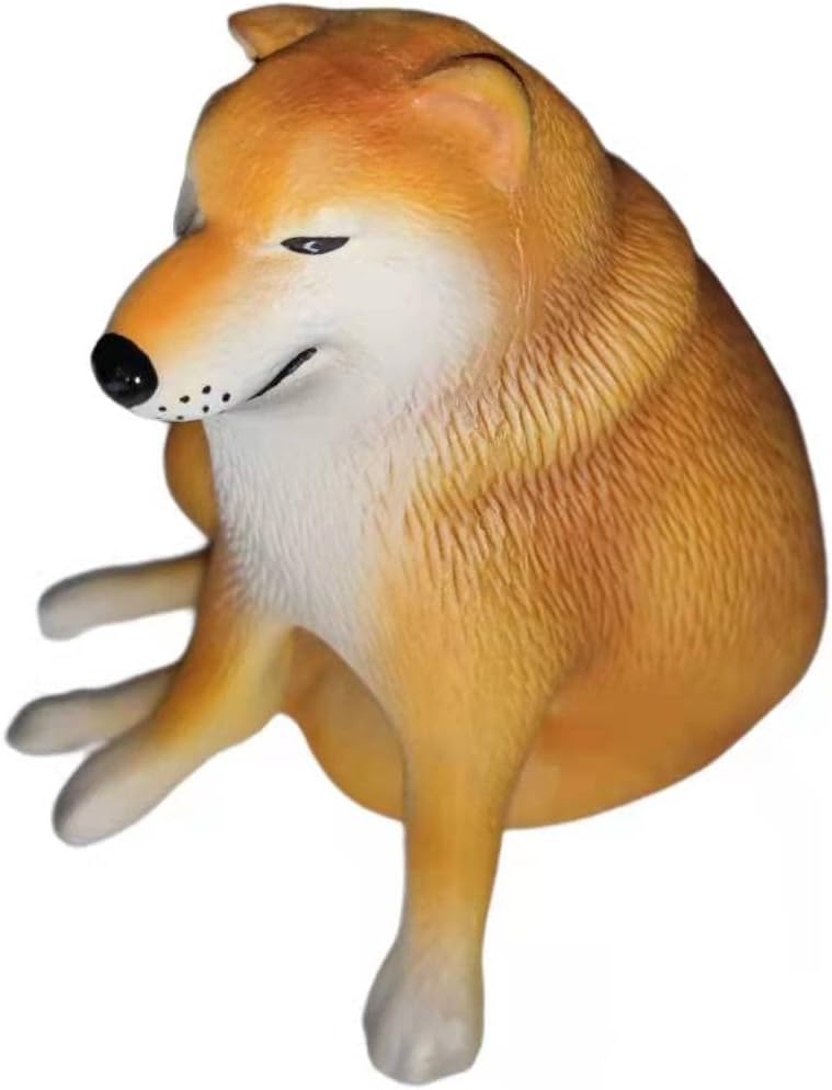 LAIX Doge and Cheems Figure Set, 5.9" (Doge) and 2.75" (Cheems), Meme Theme Resin Figures(Color:Cheems)