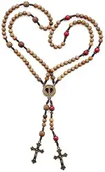 Terço do Casal Madeira Imbuia 8mm