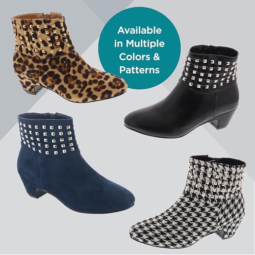 Masseys Women's Presley Studded Low Heel Ankle Boot4