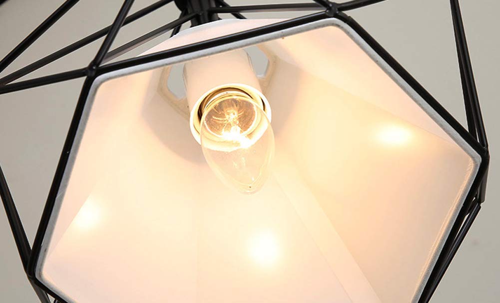 E27 3 Płomienie, metalowy ół w LED czarnej czarnej lampy sufitowej cień o wysokości 100 cm Regulowany żyrandol do sypialni w salonie, okrągła komfortowa rocznica