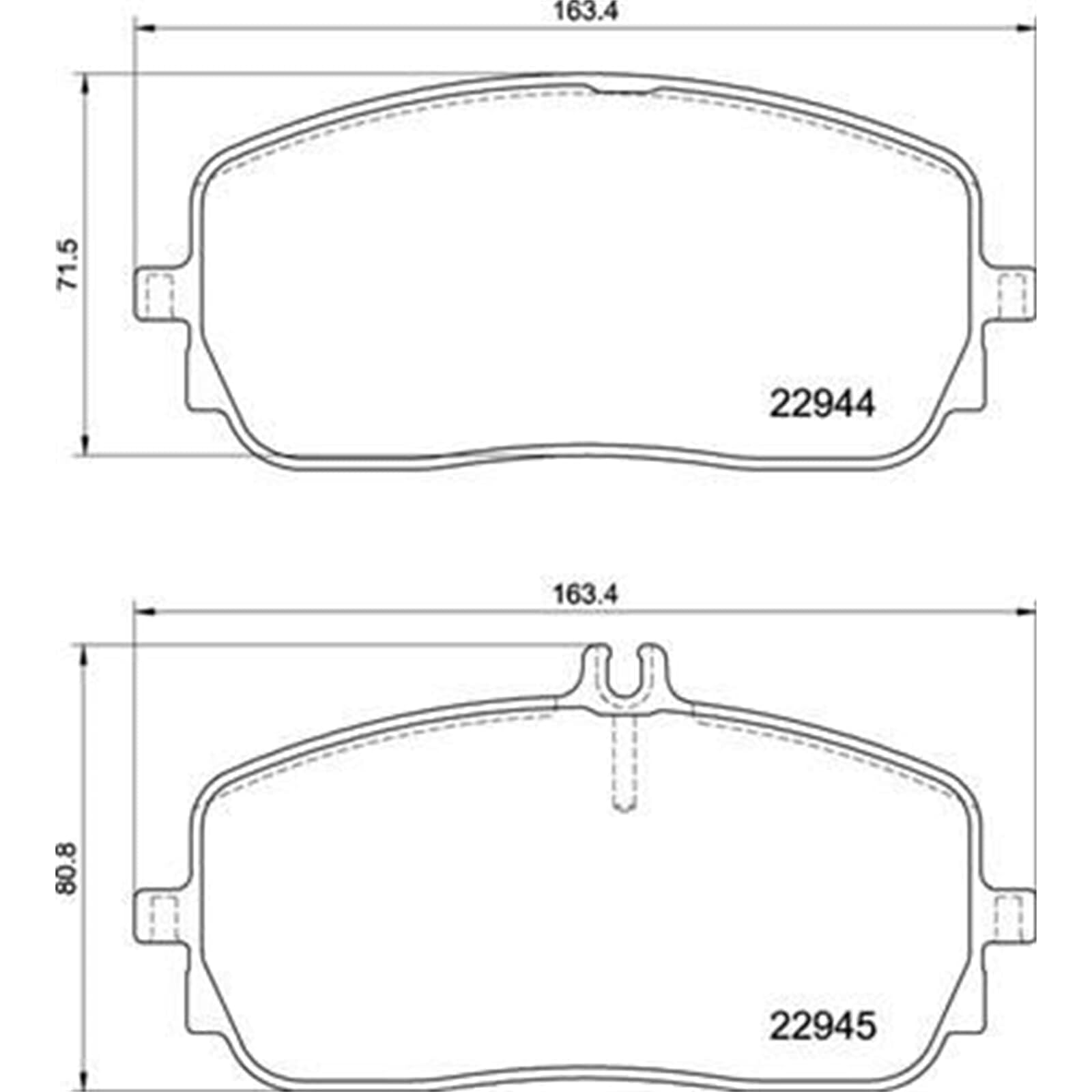 BREMBO Bremsbelagsatz, Scheibenbremse P50152