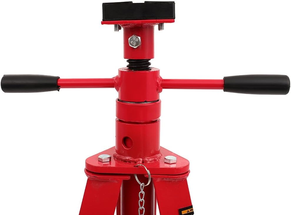 ROADFAR 4000 LBS Under Hoist Tripod Stand for Garages, Repair Shops, and DIY, Red, Medium