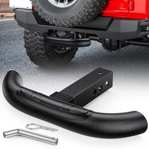Image of Nilight Tow Hitch Step for 2 Inch Receiver Heavy Duty Steel Universal Rear Bumper Guard 350lbs Capacity Wide Non Slip Trailer Hitch Step Bar with 5 /8 inch Pin Clip Fits Pickup Truck SUV Van