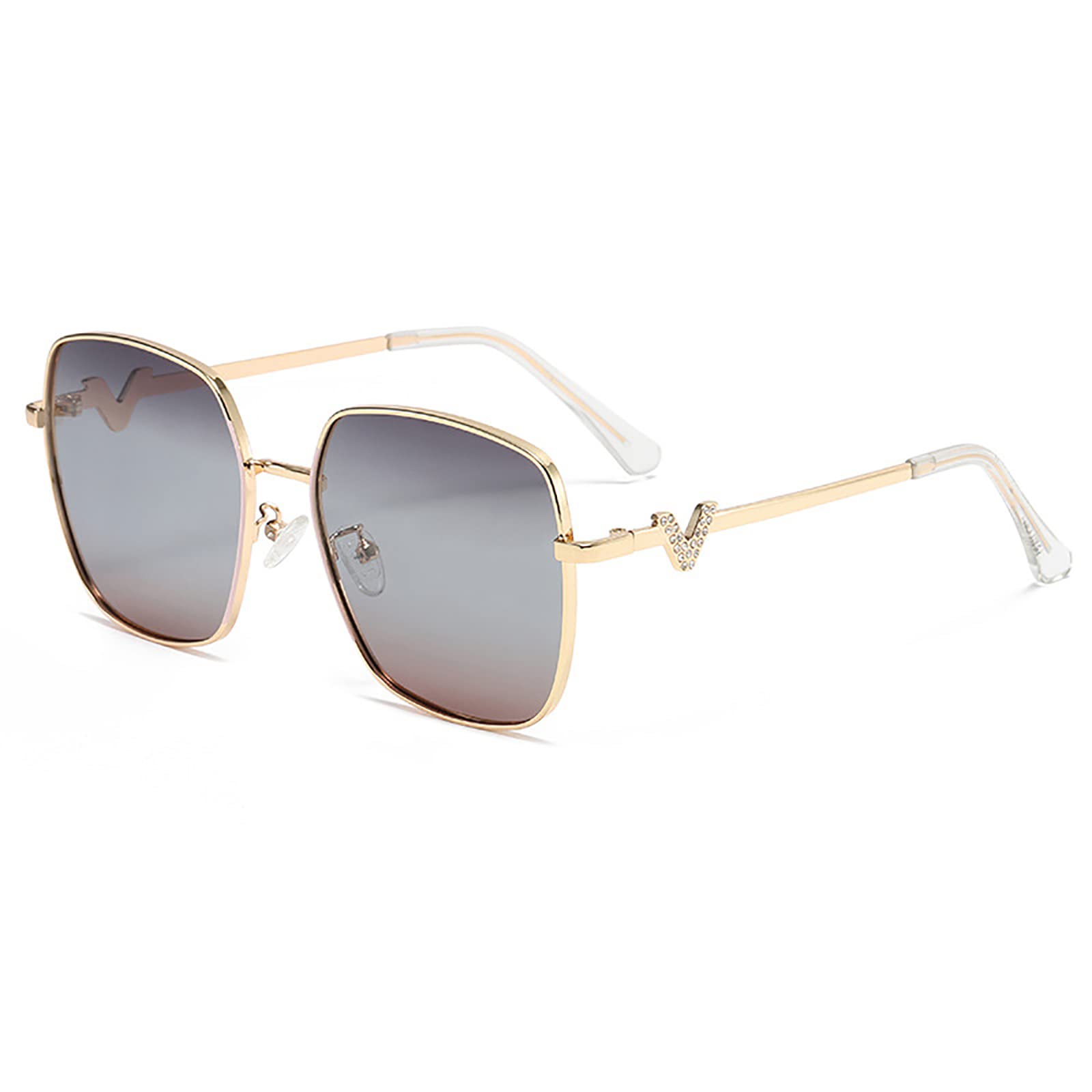 NEWCES Unisex Large Frame Polarized Sunglasses UV400 Protection Fashion Sunglasses C (Color : B)