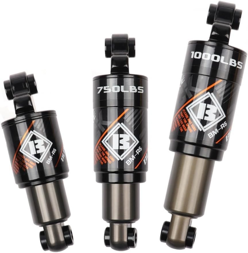 Mountain Bike Rear Shock Absorber 125-190mm 1000LBS Aluminum Alloy Suspension for MTB Electric Scooter Bicycle Components(125MM 750LBs)