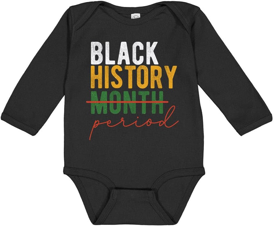 TATY Kids Black History Period Long Sleeve Baby Infant Bodysuit