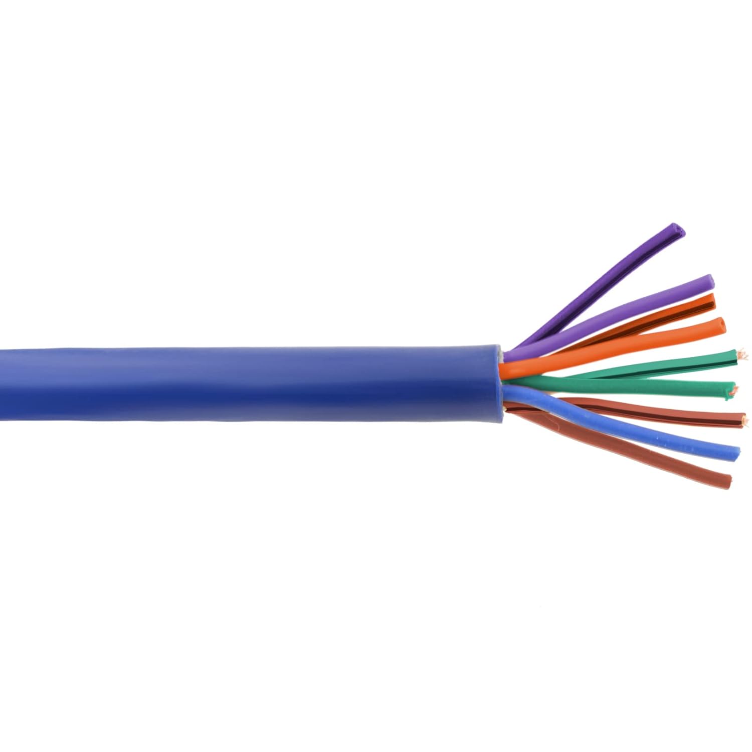 100ft 18 AWG Multi 9 Conductor Blue Speed Wire 18 Gauge CCA Stranded Cable
