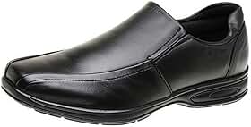 Sapato Confort Social Masculino Couro Ortopédico Preto 5030