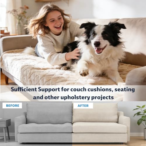 JZHLLA Upholstery Foam, 72\"x24\"x3\" High Density Memory Foam for Cushions, Furniture Padding & Seat Replacement Cut-to-Size Foam Support for Sofa Chair & DIY Projects - Thumbnail 5