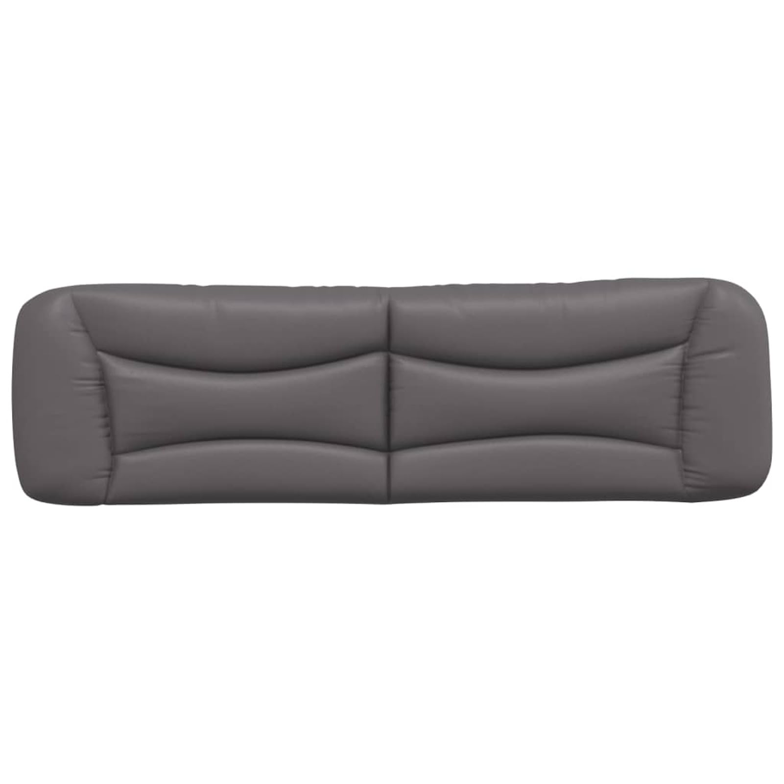 Brokky Coussin de tête de lit Gris 180 cm Similicuir,Tete de lit capitonnée,tête de lit à Poser au Sol