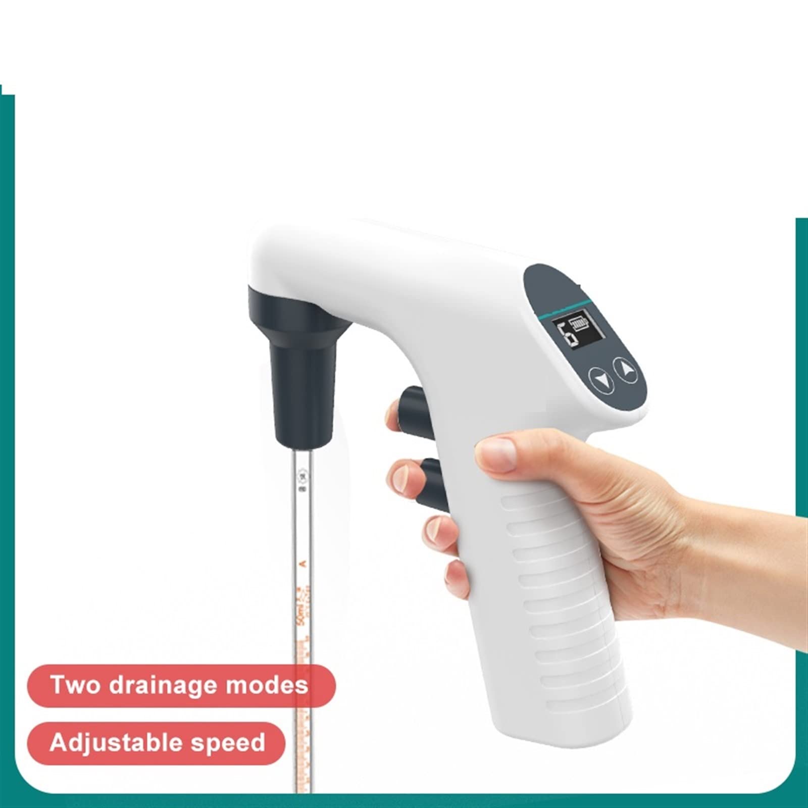 Controlador de pipeta eléctrica Pipeta automática de gran volumen Equipo de laboratorio Bomba de pipeta electrónica