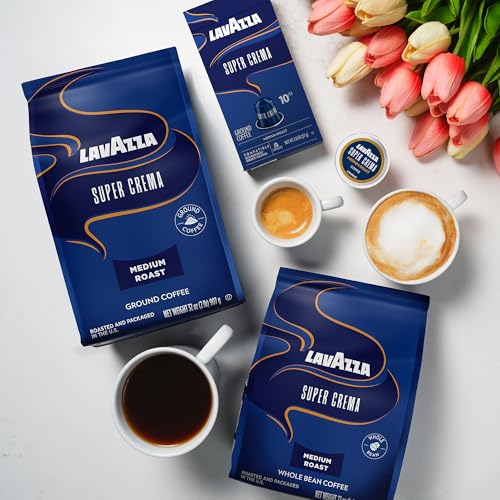 Lavazza Super Crema Whole Bean Coffee, Medium Espresso Roast, Arabica and Robusta Blend, 2.2 lb Bag, Package May Vary (Pack of 1) - image 9
