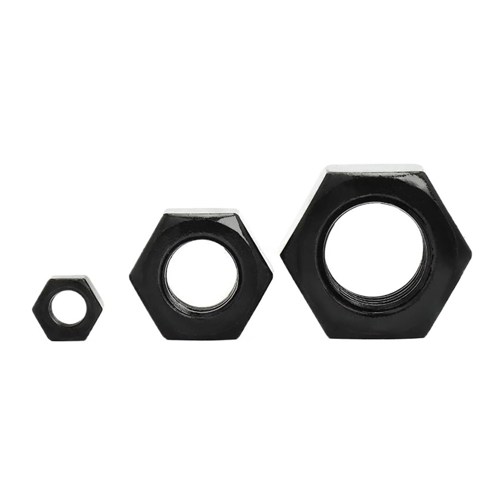 Lot D'écrous Hexagonaux Noirs Acier - Du M2 Au M27 - Métrique - Neuf