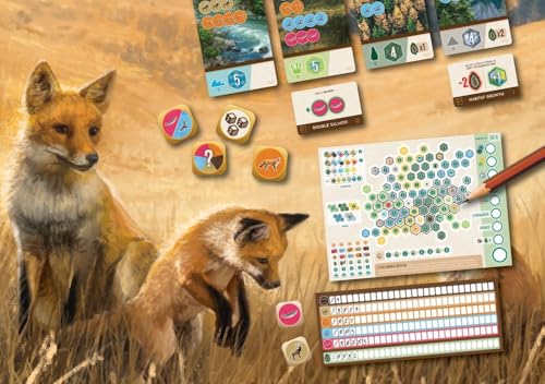 Cascadia Rolling Hills juego de mesa italiano roll and write Little Rocket Games 2