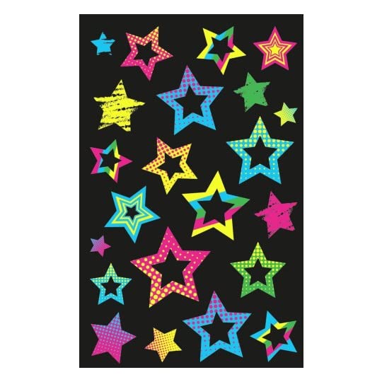 Pegatinas adhesivas neón para decorar con 6 fantasías coloridas 4