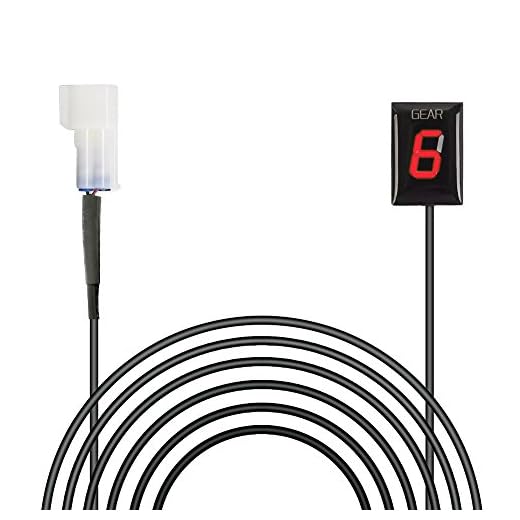 IDEA para Kawasaki Plug & Play Indicador de engranaje de motocicleta a prueba de agua Pantalla LED Alambre Parte trasera Outle (Rojo/Modelo 2003-2014)