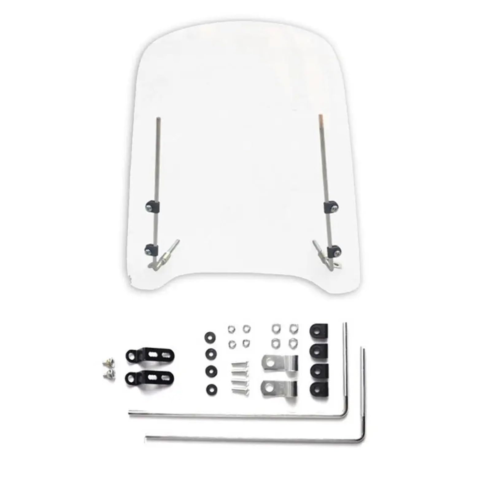 Parabrezza Moto Spoiler Adatto per Suzuki DL650 GN250 GN125 GS 500 SV650 Bandit 1200 650 600 400 Parabrezza universale per moto con flusso d'aria(A 28X41X40.8CM)