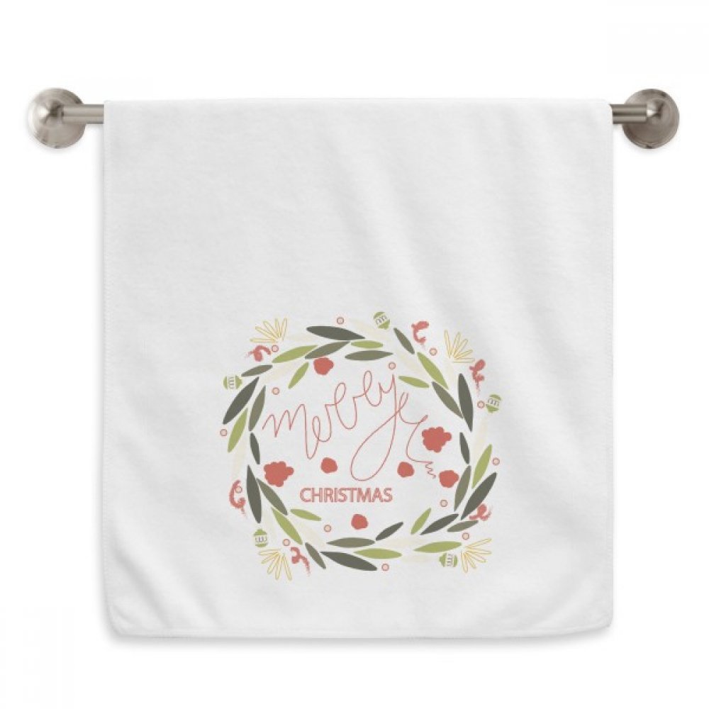 Serviette débarbouillette Noël blanche essuie-mains moelleux 13x29 pouces