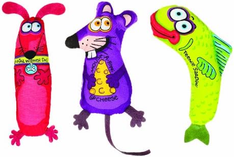 Doskocil Bamboo Pet CAM650027 2-Pack Fat Cat Appeteasers Catnip Cat Toy