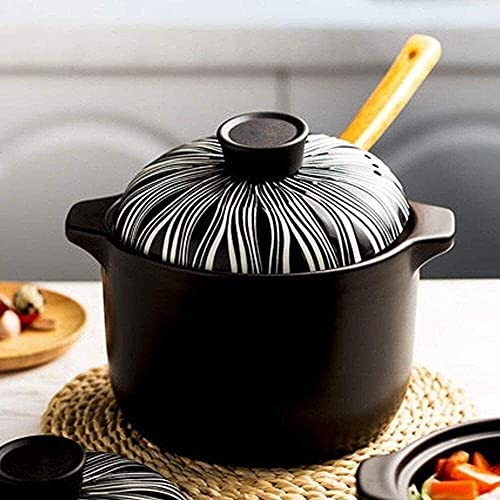 Cazuela de terracota, olla de arcilla para cocinar cazuela de arcilla, olla de terracota, olla de cerámica, olla de arcilla - Resistencia a altas temperaturas (capacidad de 4 L)