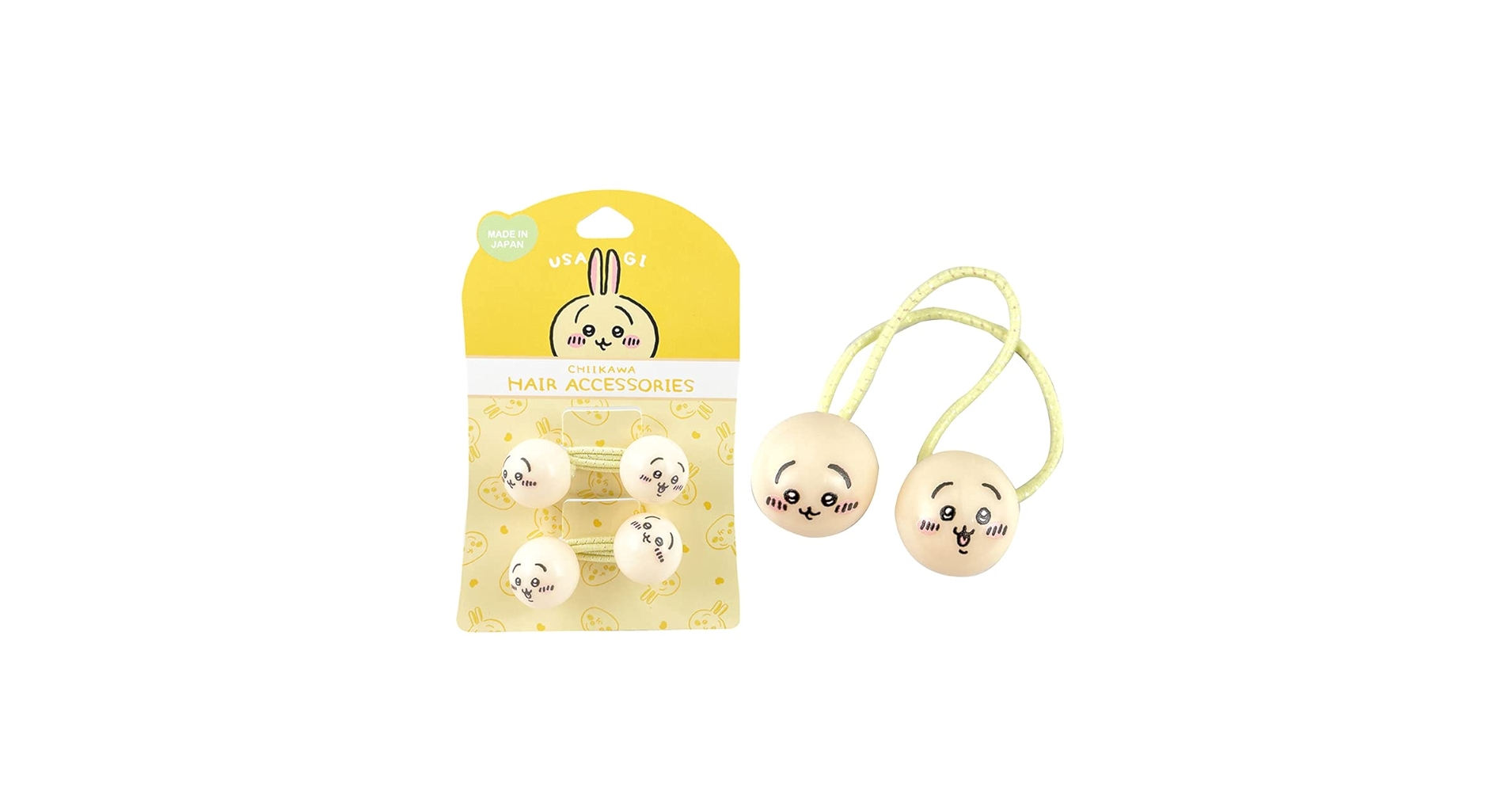 209 若草色✴クローバー✴うさぎ✴レジンヘアゴム✴キーホルダー