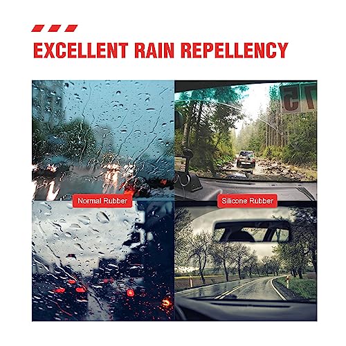 Image of 26 inch /24 Front Wiper Blades Replacement for Honda Pilot 2022 2021 2020 2019 2018 2017 2016 Passport 2022-2019, Ridgeline 2022-2017 Automotive Windshield Wiper Blades for My Car-(Set of 2) U /J Hook