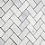 Oriental White (Eastern White) Marble Mini Herringbone Mosaic Tile, Honed - Box of 5 Sheets
