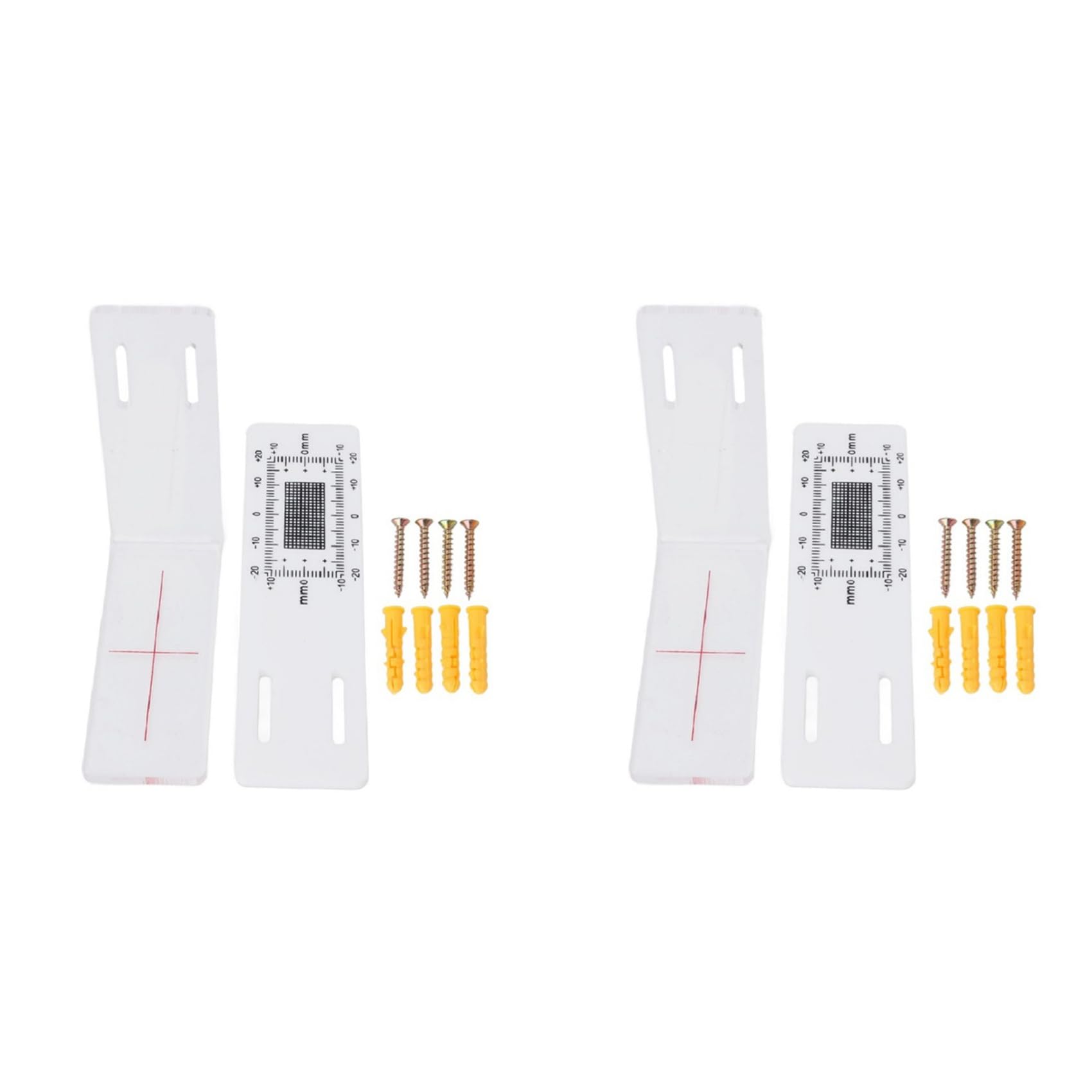 Jnchdghwa Transparent 2X Crack Monitoring Record, Acrylic Tell Tale Corner Crack Monitor For The Standard Crack And Corner Tell Tale Record