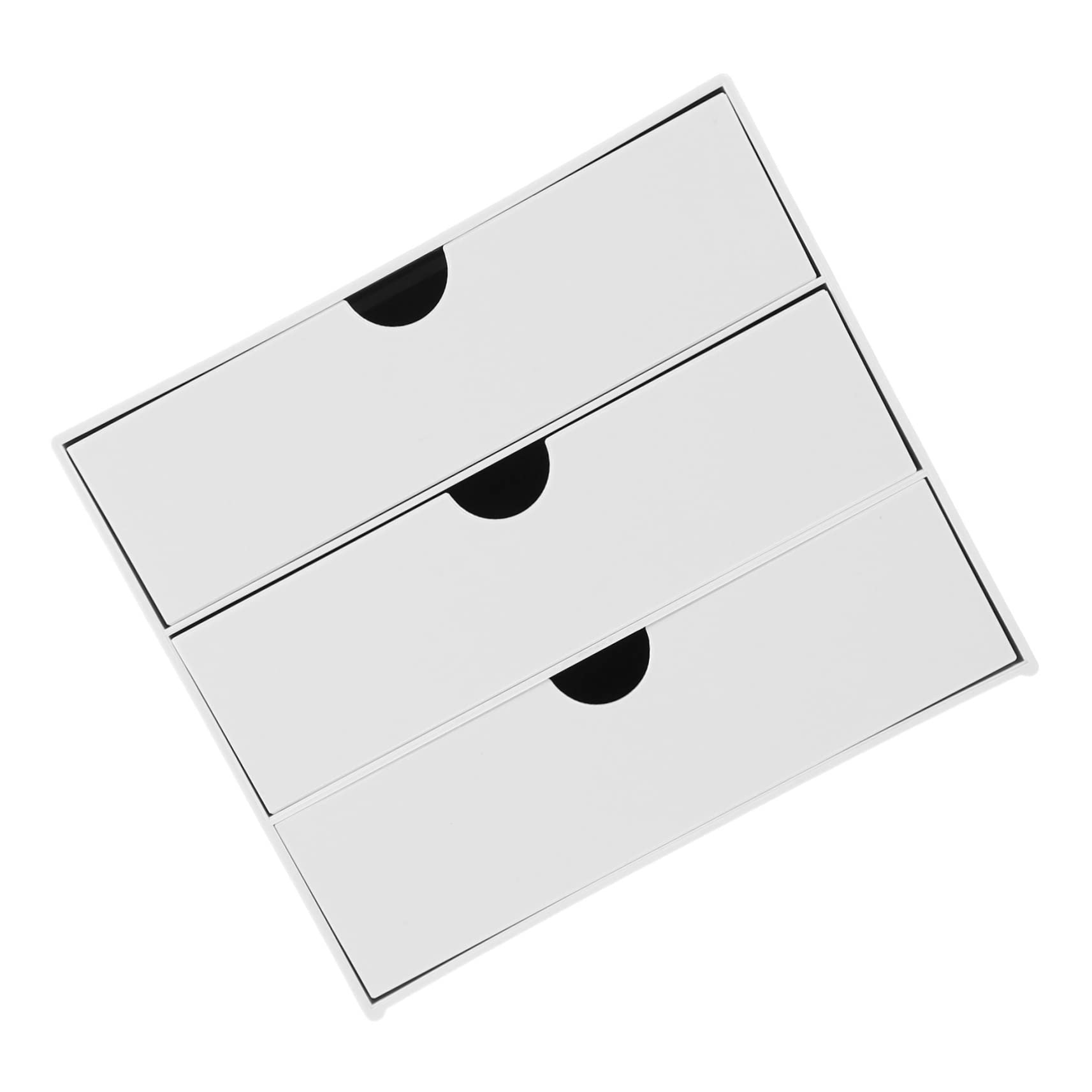 Scatola Organizer da Scrivania Cassetto, Grande Capienza Bianca in Ps