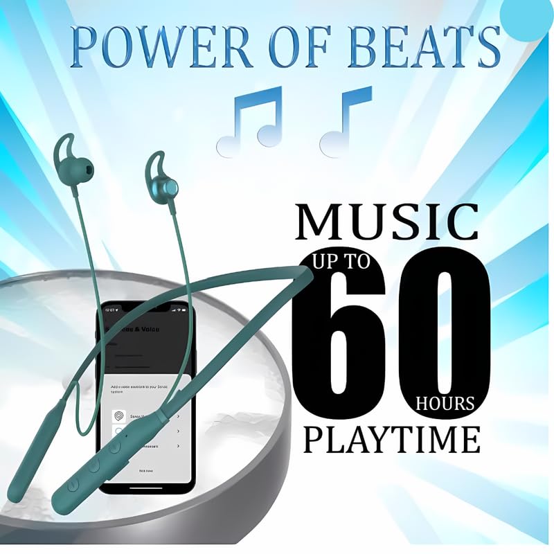Image of Drumstone (𝐁𝐔𝐘 𝐎𝐍𝐄 𝐆𝐄𝐓 𝐎𝐍𝐄 Bluetooth Wireless Neckband Sport Headsets - Hands-Free Stereo Sound with Built-in Microphone | Compatible with All Smartphones-𝟏𝟓 𝐘𝐄𝐀𝐑𝐒 Warranty