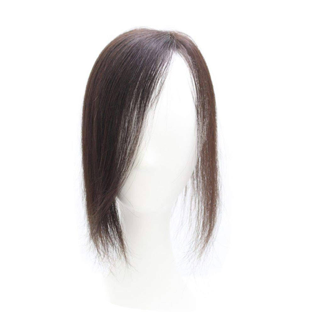 Remy Cabello humano atado a mano mono para mujeres con parte izquierda, 3 x 4 pulgadas corona base Hairpiece