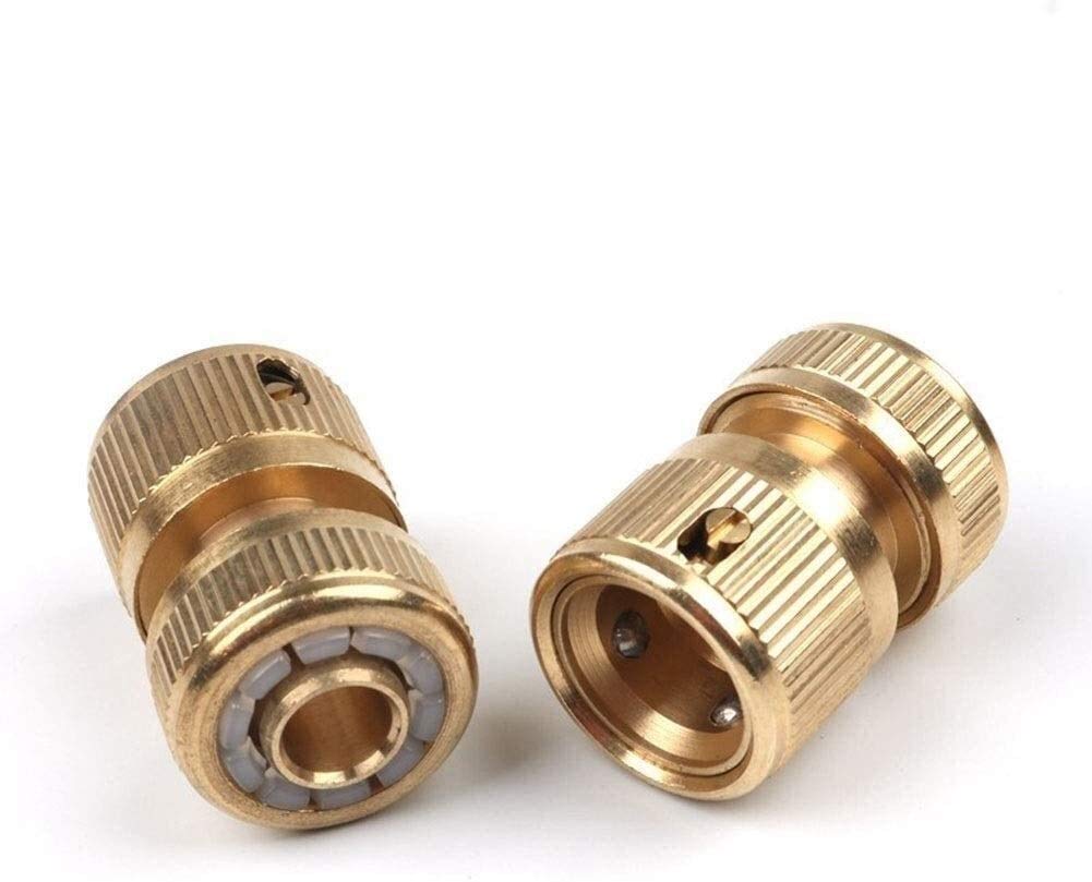 Raccordi filettati 1pc Connettore rapido in ottone da giardino, adattatore in rame da 1/2" Raccordo per pistola ad acqua per tubo flessibile di irrigazione da giardino, per diametro interno 12 mm o