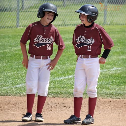 Image of Baseball Socks and Belt for Youth Adult Softball Socks Combo Elastic Waist Belt for Men Kids Boys Girls Women JASGOOD