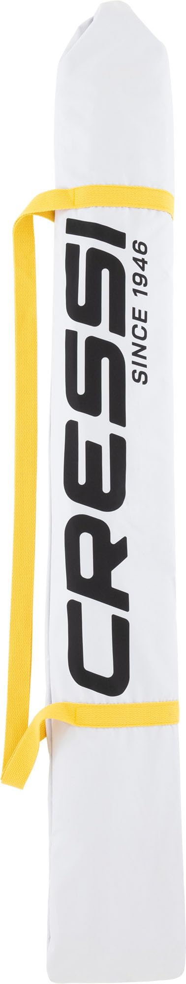 CRESSI Sunshell Umbrella White/Yellow/Black - Lightweight and Portable Outdoor Parasol, for Protection from the Sun and Bad Weather, Ø 200cm, Unisex